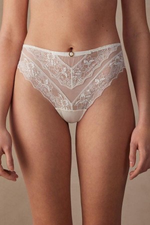 Dámské Kalhotky Intimissimi Fearless Femininity Hipster Brazilian Bílé | CZ YU3751