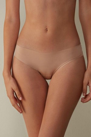 Dámské Kalhotky Intimissimi Seamless Microfiber Béžový | CZ AP3635