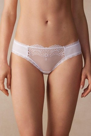 Dámské Kalhotky Intimissimi Timeless Simplicity Bavlněné Bílé | CZ VD3708