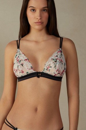 Dámské Podprsenky Intimissimi Bloom & Blossom Triangle Bílé | CZ UT4890