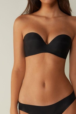 Dámské Podprsenky Intimissimi Daila Ultralight Microfiber Bandeau Černé | CZ PQ4955