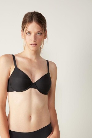 Dámské Podprsenky Intimissimi Francesca Ultralight Microfiber Balconette Černé | CZ GL4950