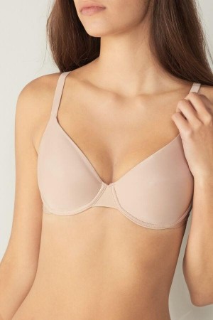 Dámské Podprsenky Intimissimi Francesca Ultralight Microfiber Balconette Béžový | CZ CE4437