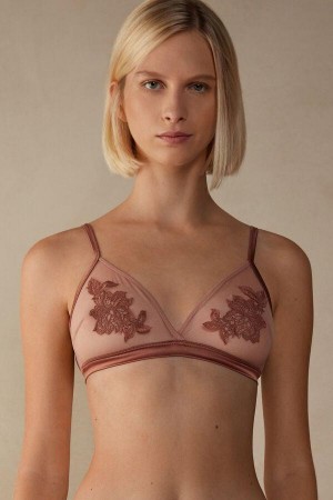 Dámské Podprsenky Intimissimi Layers of Lust Emma Triangle Růžové | CZ WY4666