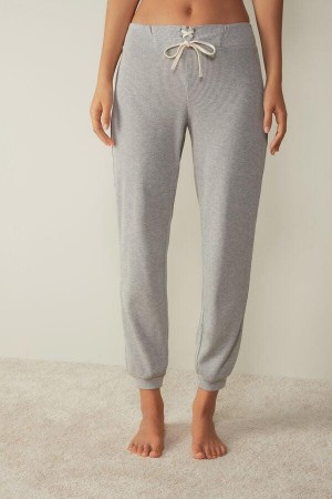 Dámské Pyžama Intimissimi Cozy Waffle Pants Světle Šedé | CZ IS3984