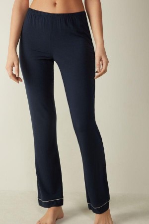 Dámské Pyžama Intimissimi Long Micromodal Trousers Blankyt | CZ QZ4043