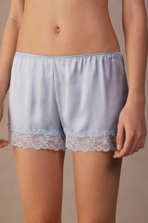 Dámské Pyžama Intimissimi Silk Shorts Blankyt | CZ HK4080