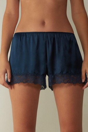 Dámské Pyžama Intimissimi Silk Shorts Blankyt | CZ SO4057