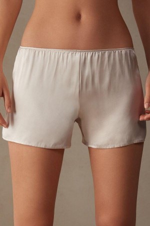 Dámské Pyžama Intimissimi Smooth Silk-Satin Shorts Růžové | CZ GL4054