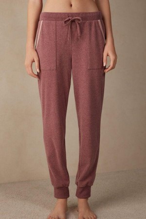 Dámské Pyžama Intimissimi Zimní Candies Full Length Cuffed Pants Tmavě Růžové | CZ DN4004