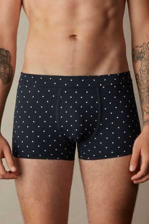 Pánské Boxer Intimissimi Dotted in Stretch Supima® Bavlněné Blankyt | CZ HK3403