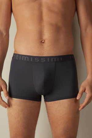 Pánské Boxer Intimissimi Microfiber Logo Shorts Šedé | CZ SO3433