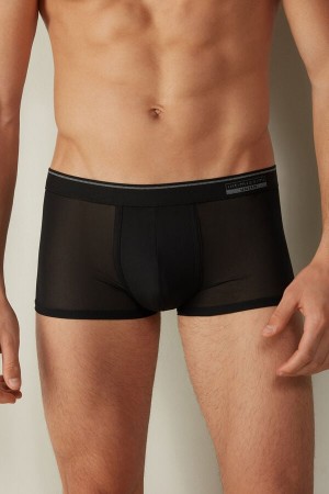 Pánské Boxer Intimissimi Super Fresh Micro-mesh Černé | CZ AP3461