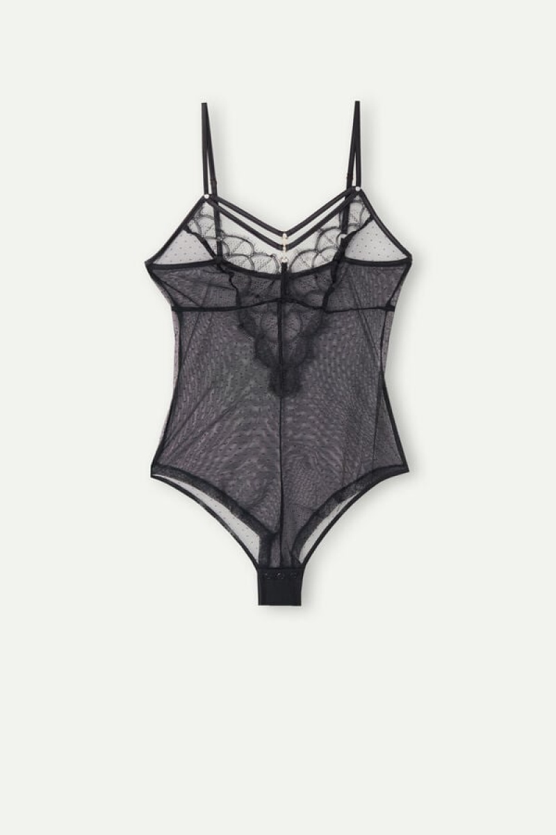 Dámské Body Intimissimi Pure Charme Tulle Černé | CZ LH4180