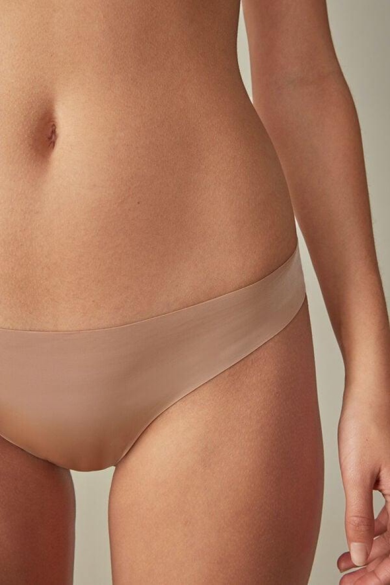 Dámské Kalhotky Intimissimi Brazilian in Seamless Ultra Light Microfiber Béžový | CZ MA3497