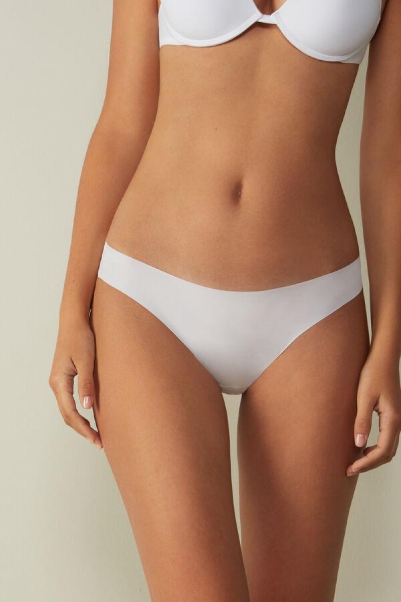 Dámské Kalhotky Intimissimi Brazilian in Seamless Ultra Light Microfiber Bílé | CZ WY3495