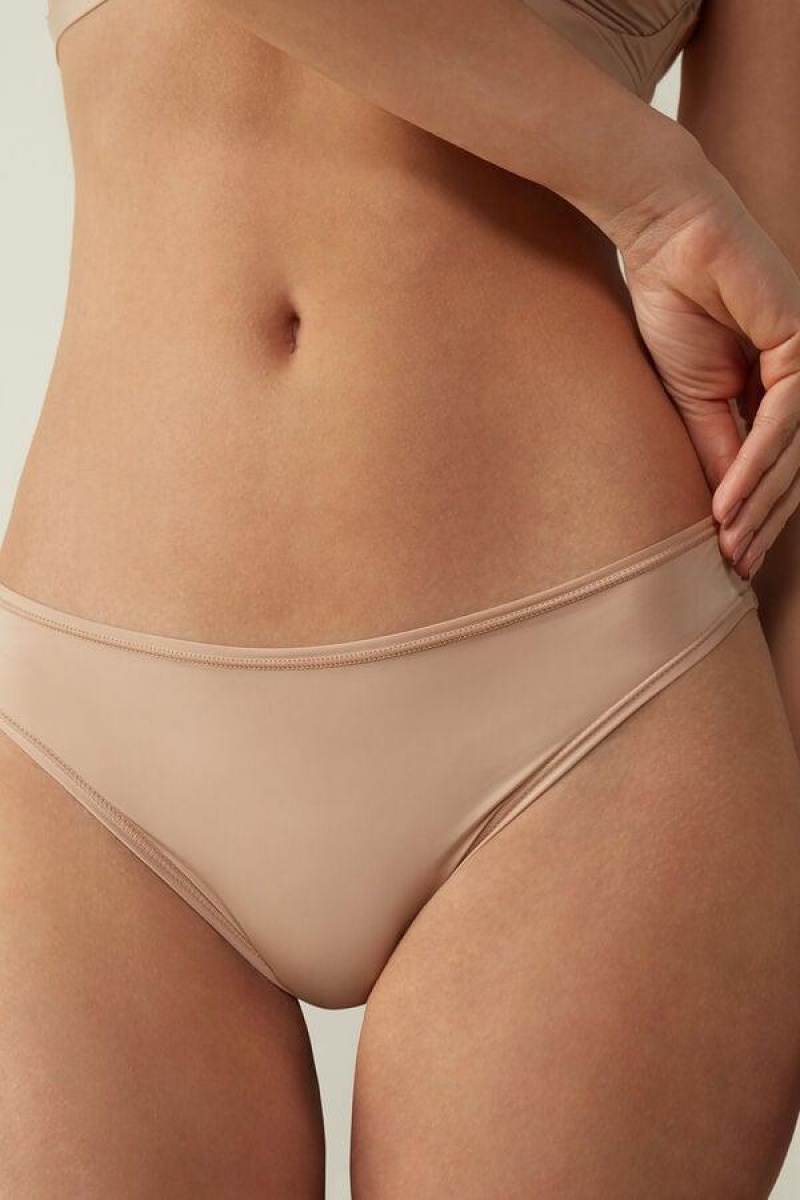 Dámské Kalhotky Intimissimi Brazilian in Ultralight Microfiber Béžový | CZ EX3521