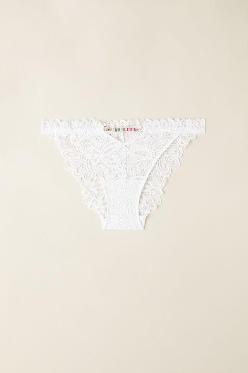 Dámské Kalhotky Intimissimi Hot Summer Days String Bílé | CZ BC3707