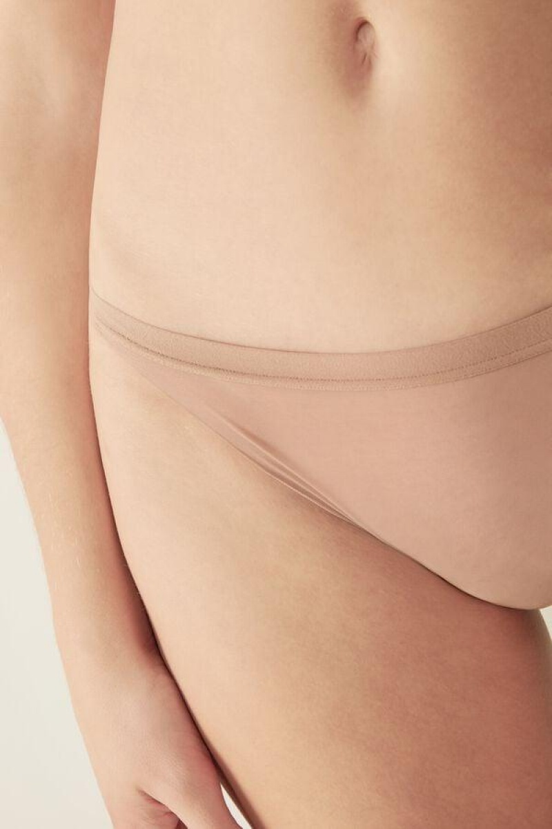 Dámské Kalhotky Intimissimi Invisible Touch String Béžový | CZ HK3612