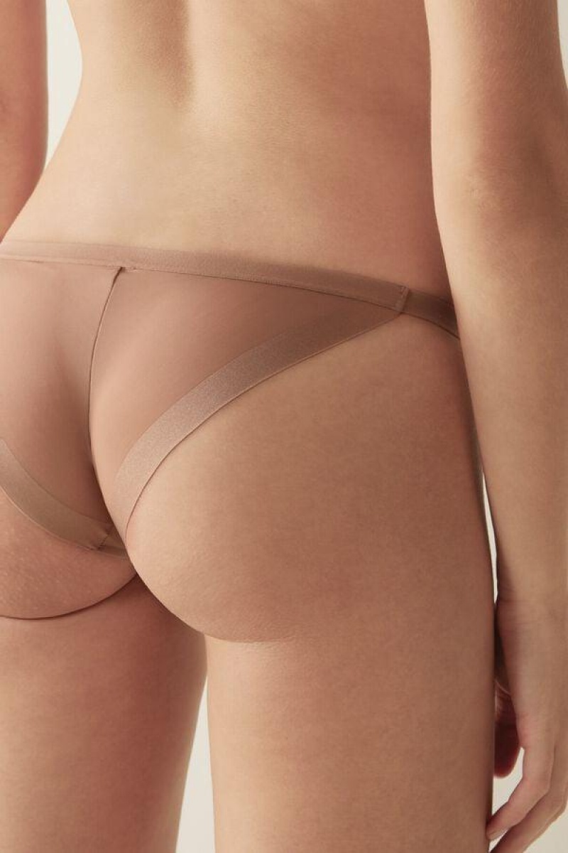 Dámské Kalhotky Intimissimi Invisible Touch String Béžový | CZ HK3612