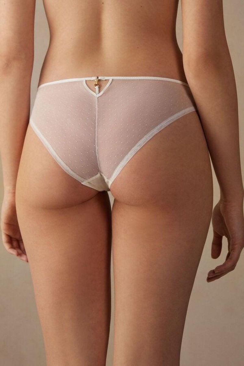 Dámské Kalhotky Intimissimi Pure Charme Bílé | CZ QZ3679