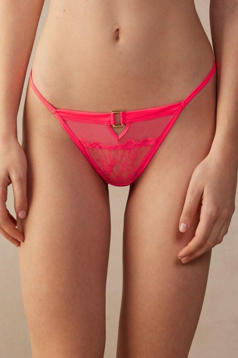 Dámské Kalhotky Intimissimi Pure Joy String Tanga Růžové | CZ LH3816