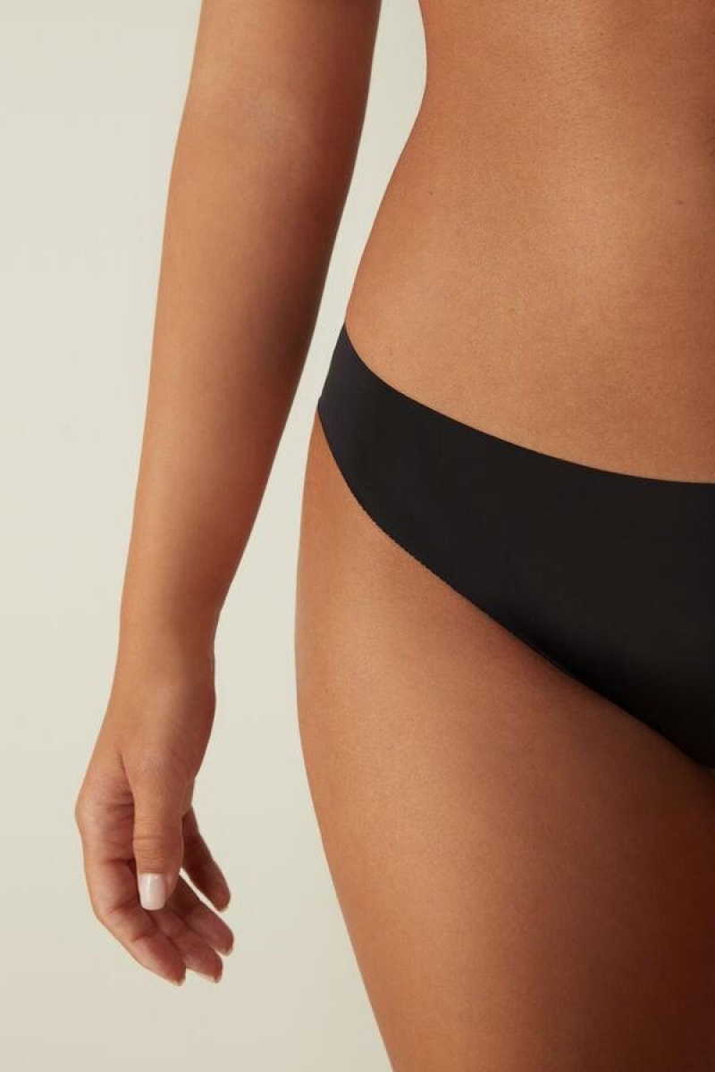 Dámské Kalhotky Intimissimi Seamless Microfiber Černé | CZ PQ3636