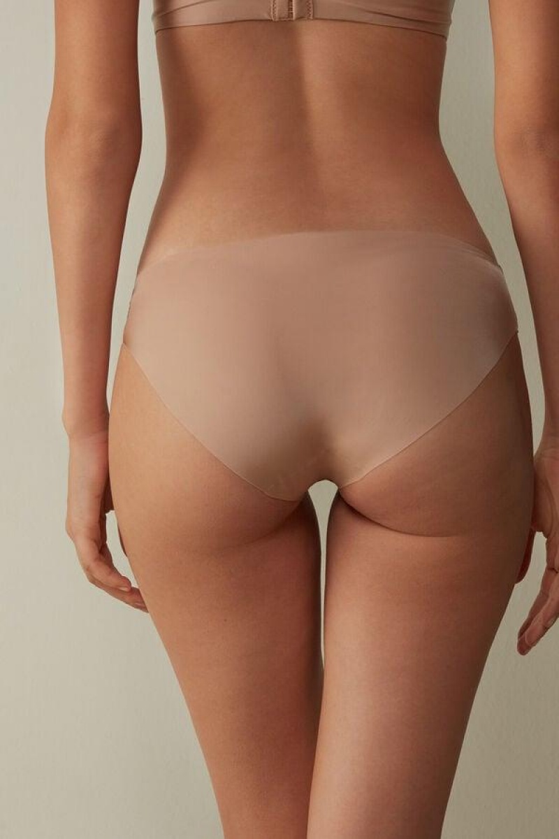 Dámské Kalhotky Intimissimi Seamless Microfiber Béžový | CZ AP3635