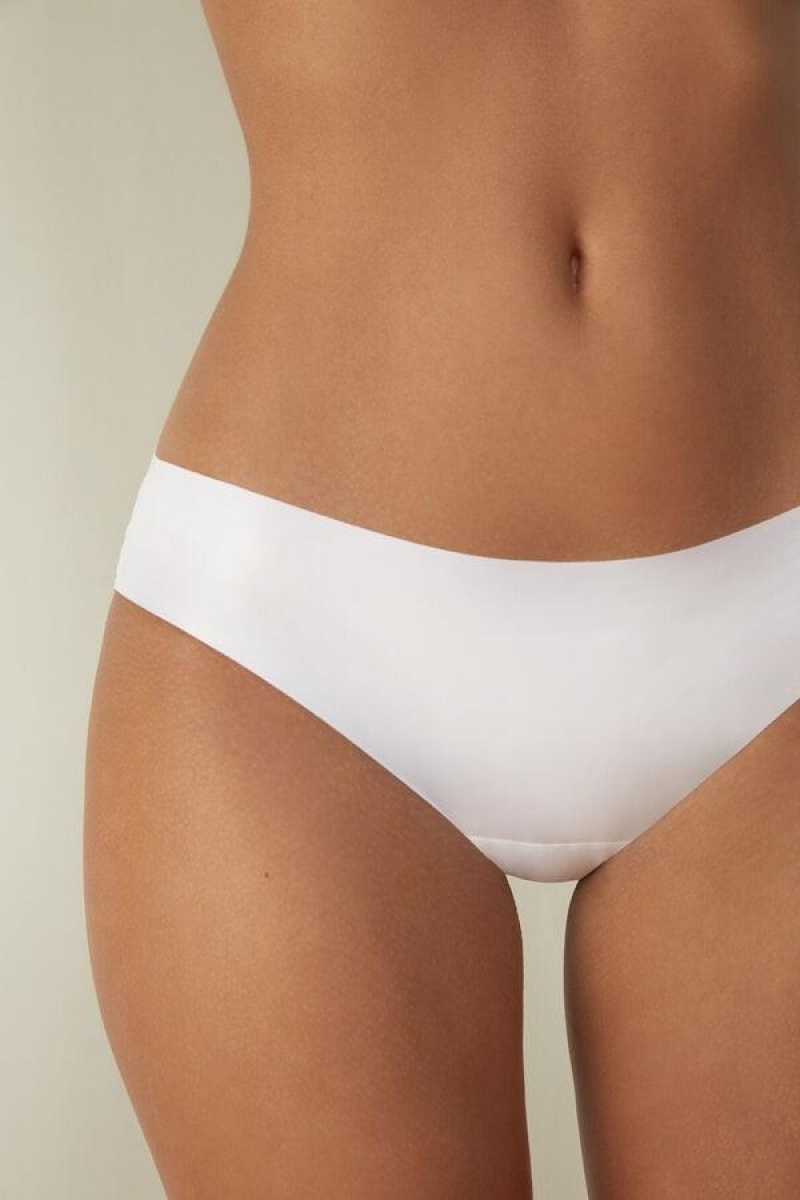 Dámské Kalhotky Intimissimi Seamless Microfiber Bílé | CZ SO3634