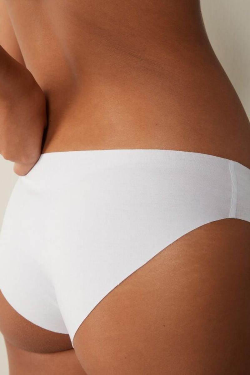 Dámské Kalhotky Intimissimi Seamless Supima® Bavlněné Bílé | CZ JJ3714