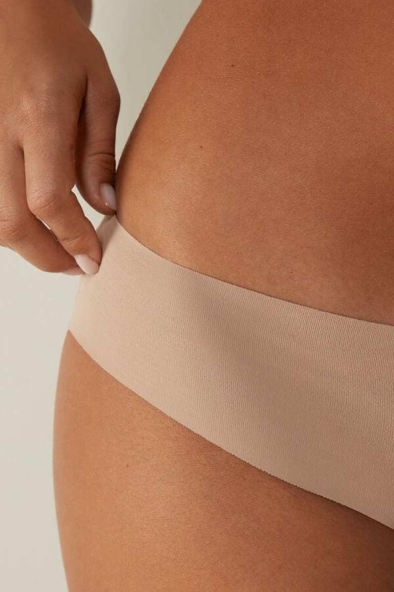 Dámské Kalhotky Intimissimi Seamless Supima® Bavlněné Béžový | CZ LH3712