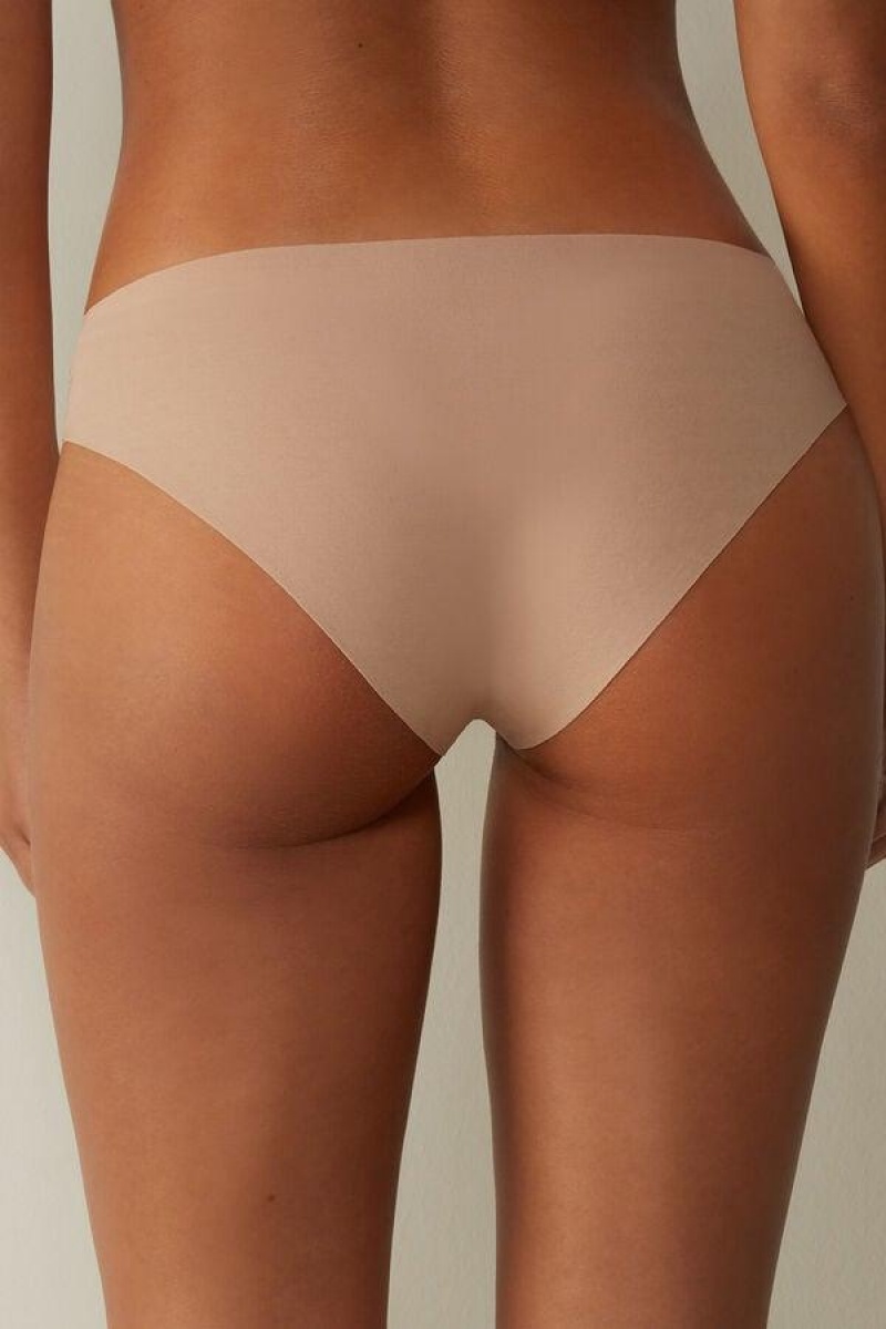 Dámské Kalhotky Intimissimi Seamless Supima® Bavlněné Béžový | CZ LH3712