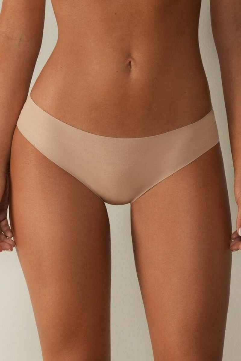 Dámské Kalhotky Intimissimi Seamless Supima® Bavlněné Béžový | CZ LH3712