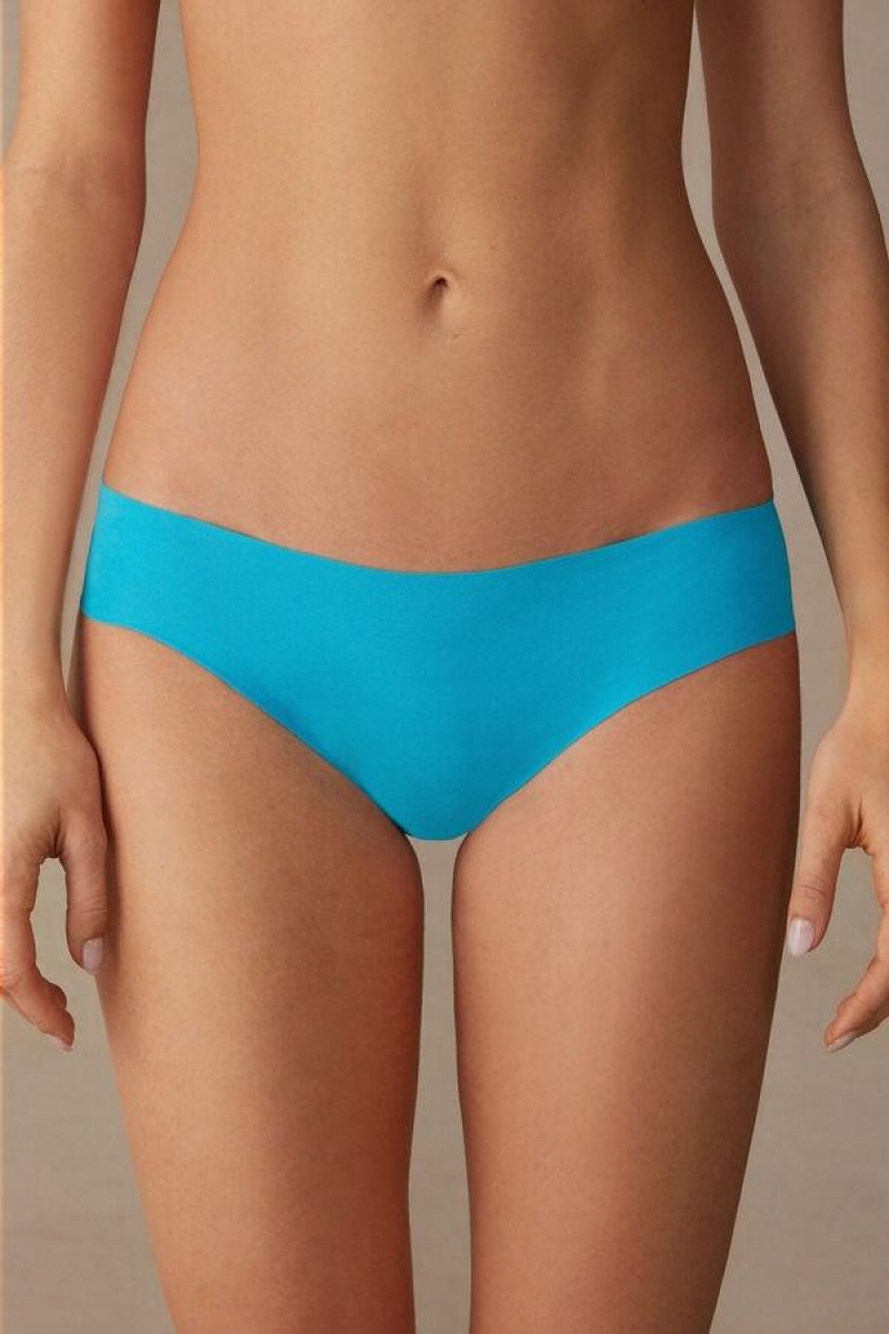 Dámské Kalhotky Intimissimi Seamless Supima® Bavlněné Tyrkysové | CZ WY3678