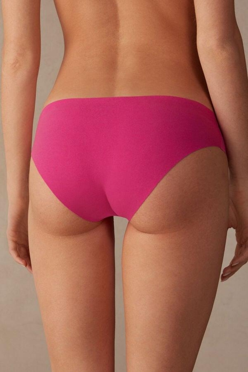 Dámské Kalhotky Intimissimi Seamless Supima® Bavlněné Růžové | CZ RW3676