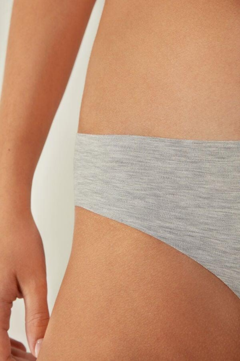 Dámské Kalhotky Intimissimi Seamless Supima® Bavlněné Světle Šedé | CZ FM3632