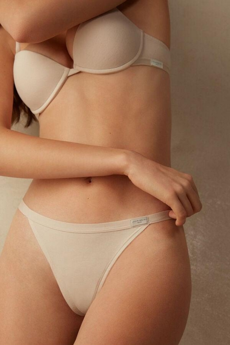 Dámské Kalhotky Intimissimi String Tanga in Bavlněné Růžové | CZ YU3778