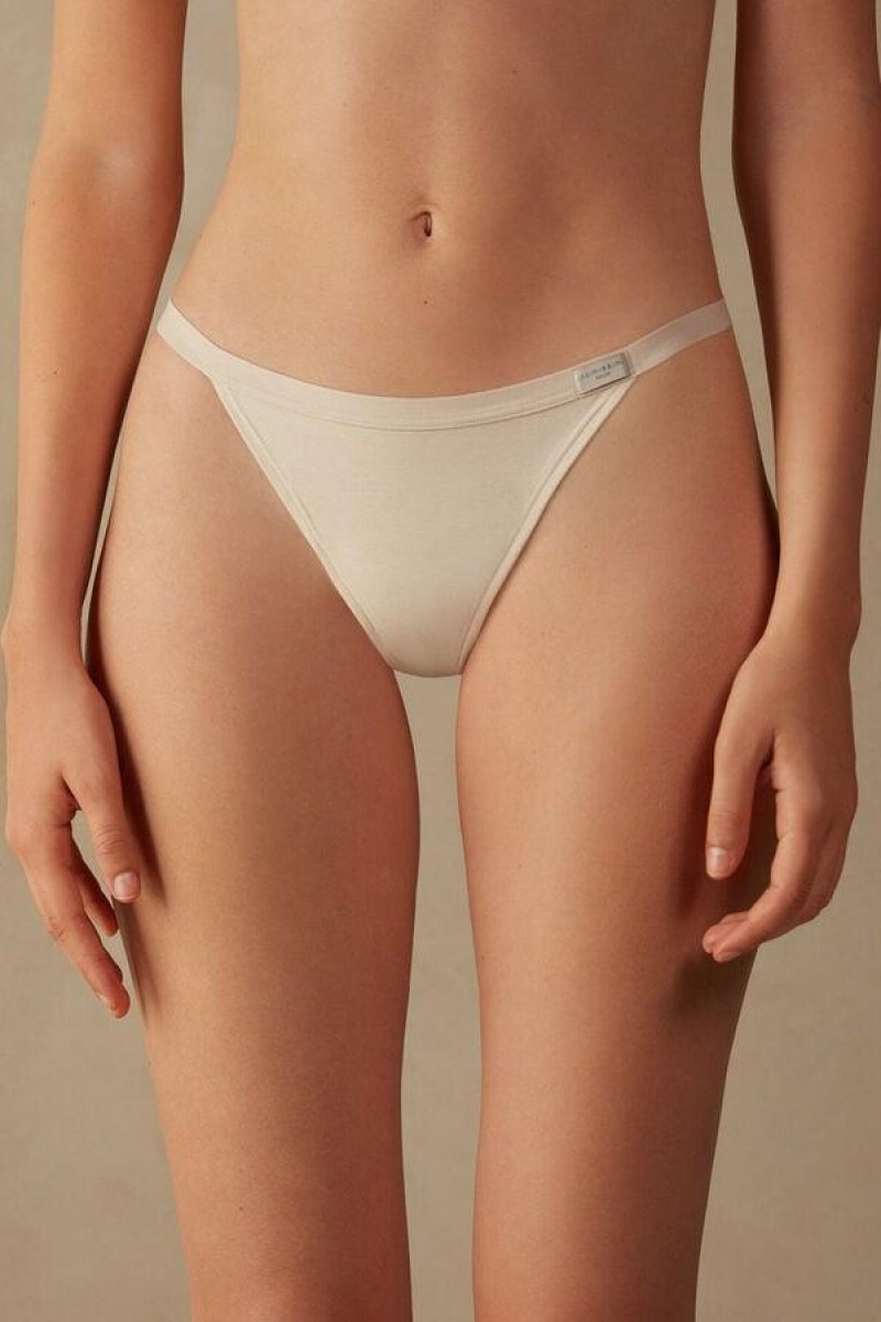 Dámské Kalhotky Intimissimi String Tanga in Bavlněné Růžové | CZ YU3778