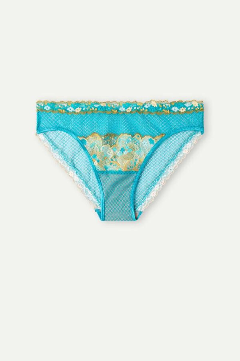 Dámské Kalhotky Intimissimi Summer Vibes Tyrkysové Blankyt | CZ CE3709