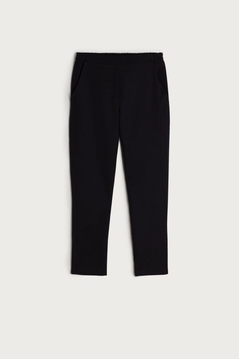 Dámské Kalhoty Intimissimi Trousers with Pockets Černé | CZ WY4275