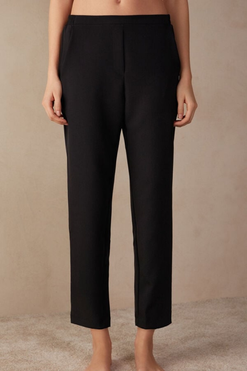 Dámské Kalhoty Intimissimi Trousers with Pockets Černé | CZ WY4275