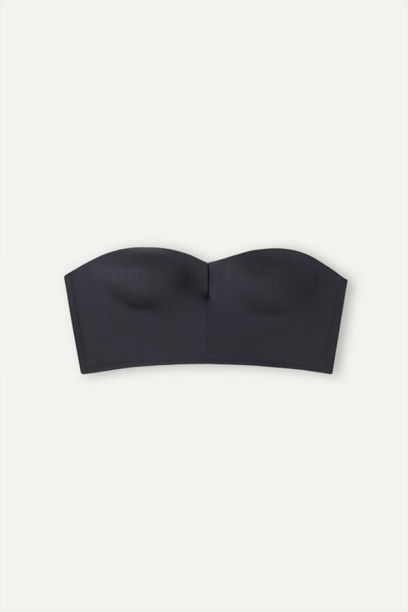 Dámské Podprsenky Intimissimi Bustier Top in Ultralight Microfiber Černé | CZ AP4854