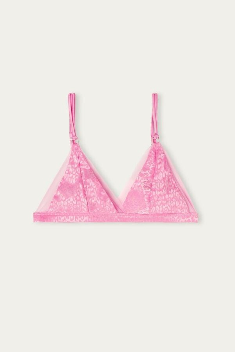 Dámské Podprsenky Intimissimi Cool Minimal Emma Triangle Růžové | CZ OR4684