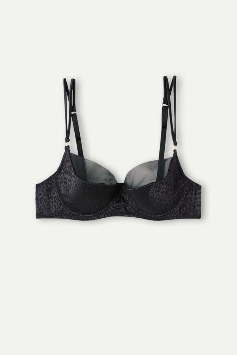 Dámské Podprsenky Intimissimi Cool Minimal Demi Černé | CZ UT4557