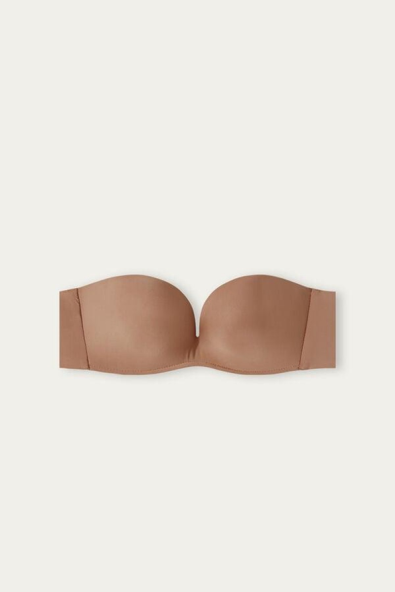 Dámské Podprsenky Intimissimi Daila Ultralight Microfiber Bandeau Béžový | CZ NB4848