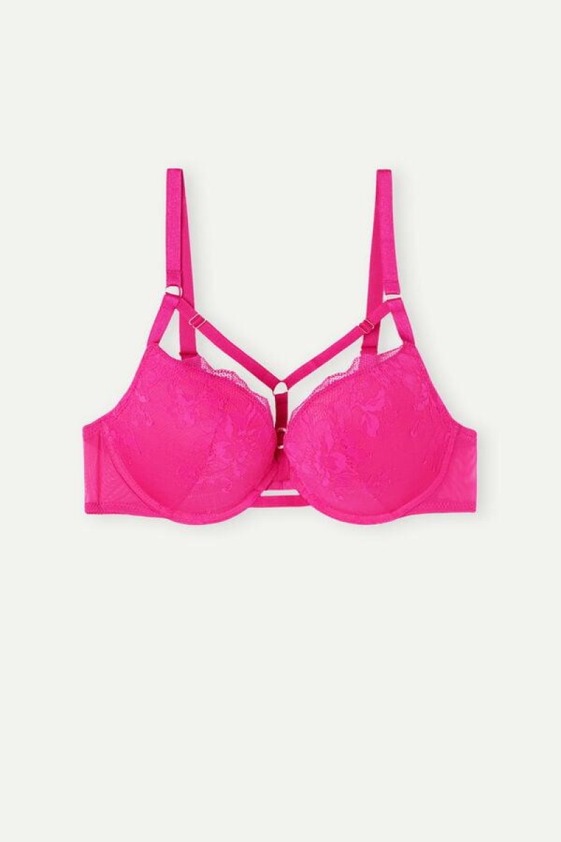 Dámské Podprsenky Intimissimi Fearless Femininity Elettra Super Push-up Růžové | CZ WY4770