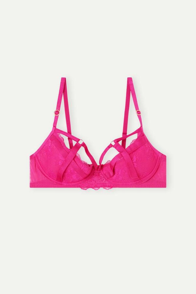 Dámské Podprsenky Intimissimi Fearless Femininity Demi-Cup Růžové | CZ FM5026