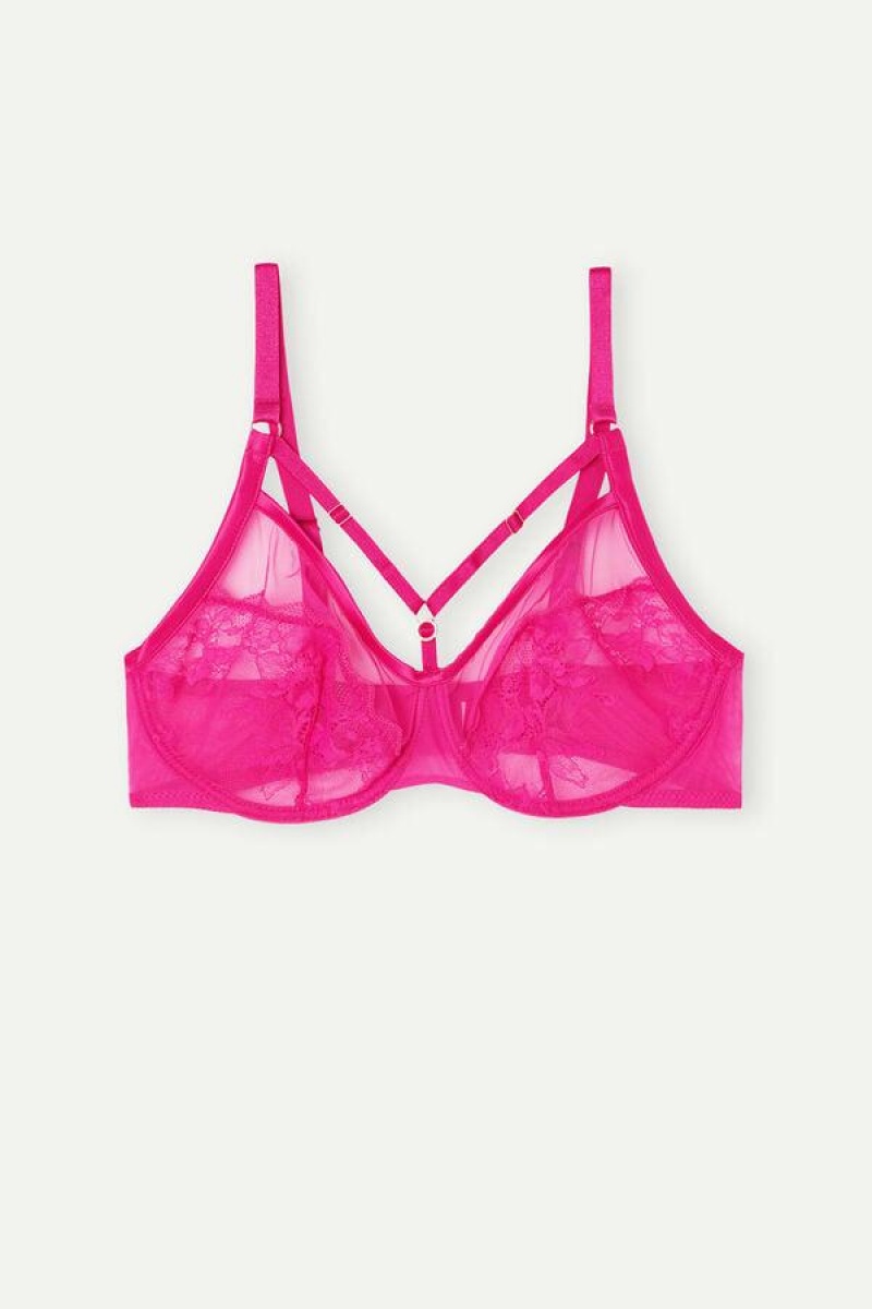 Dámské Podprsenky Intimissimi Fearless Femininity Sveva Balconette Růžové | CZ DN4551