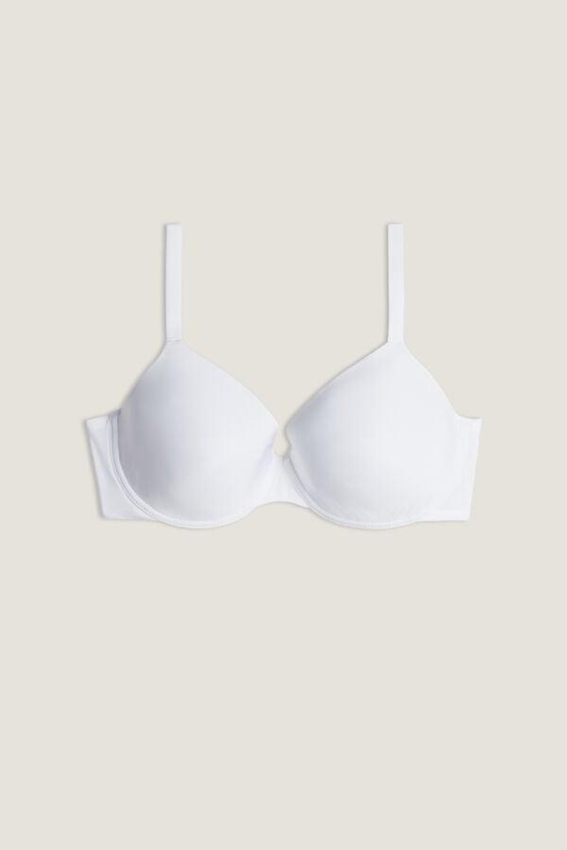 Dámské Podprsenky Intimissimi Francesca Ultralight Microfiber Balconette Bílé | CZ FM4951