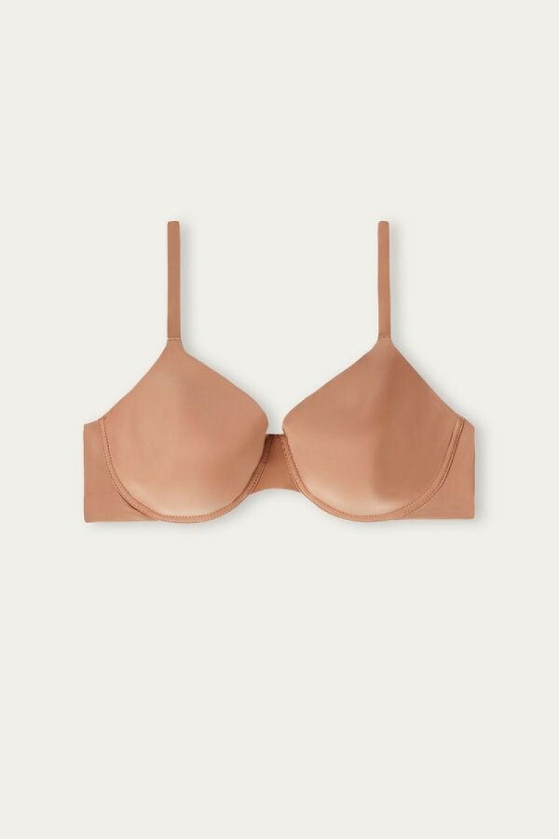 Dámské Podprsenky Intimissimi Francesca Ultralight Microfiber Balconette Béžový | CZ SO4448